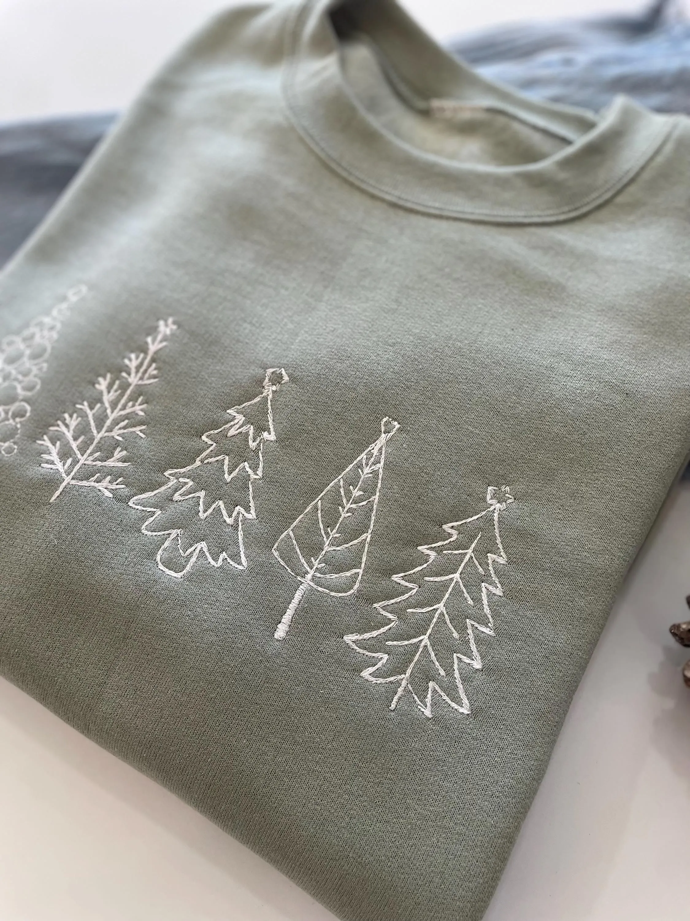 Womens Embroidered Christmas Tree Sweater