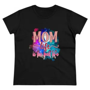 Women's Midweight Cotton Tee-Mom Life