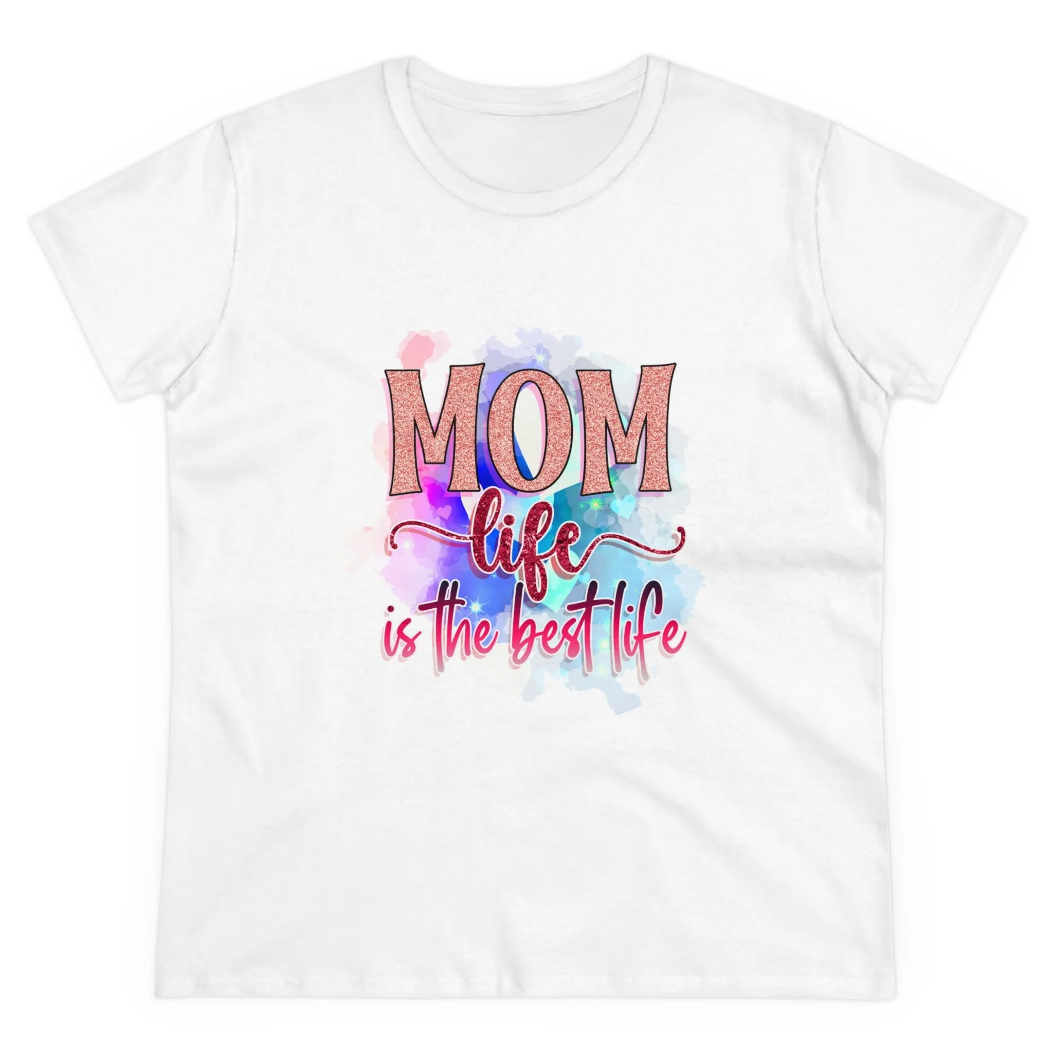 Women's Midweight Cotton Tee-Mom Life