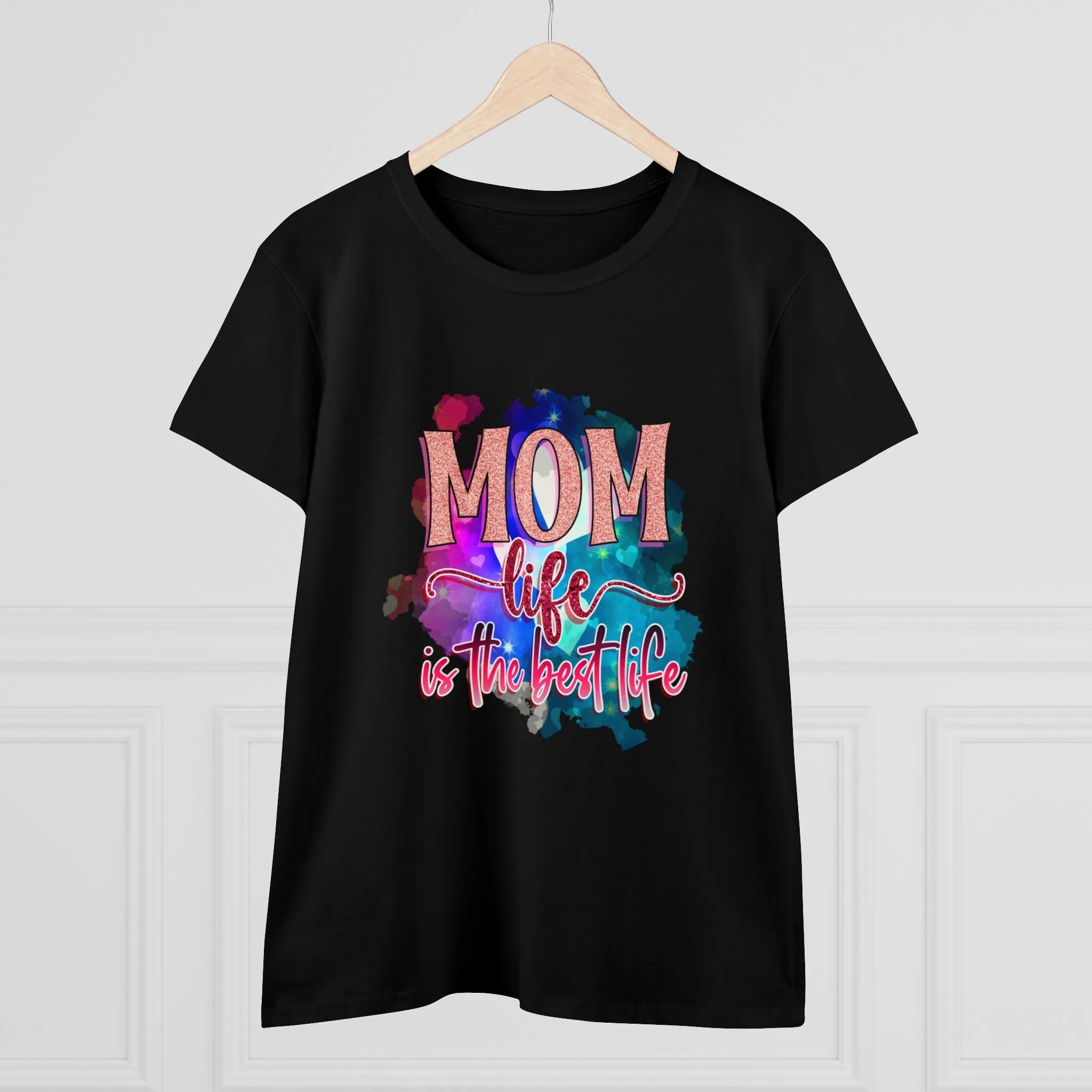 Women's Midweight Cotton Tee-Mom Life