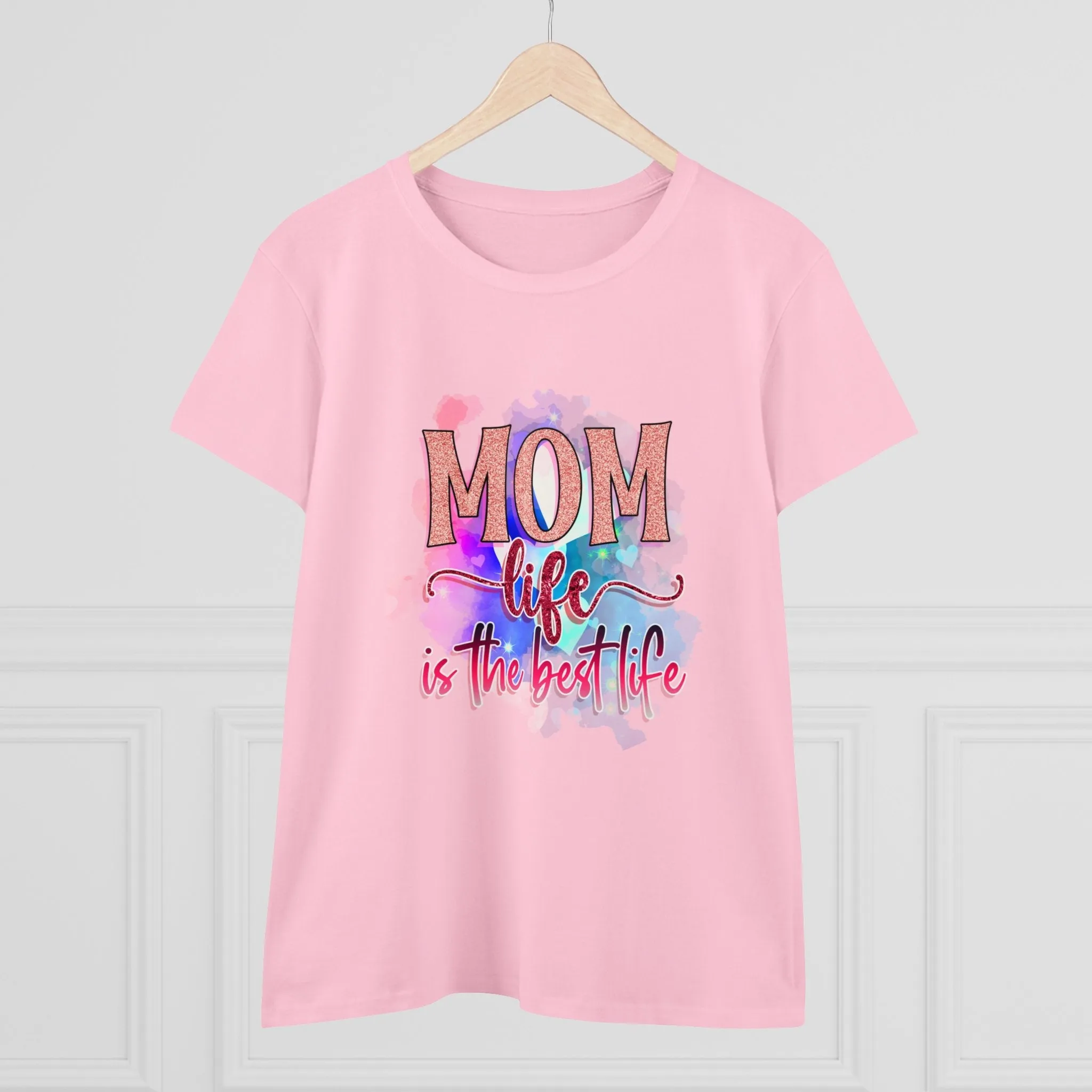 Women's Midweight Cotton Tee-Mom Life