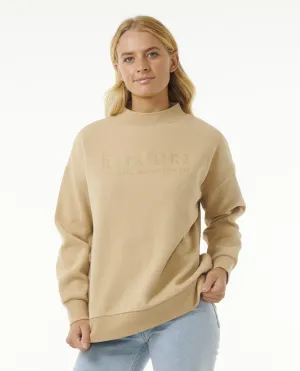 WOMEN'S PREMIUM SURF CREW - TAUPE
