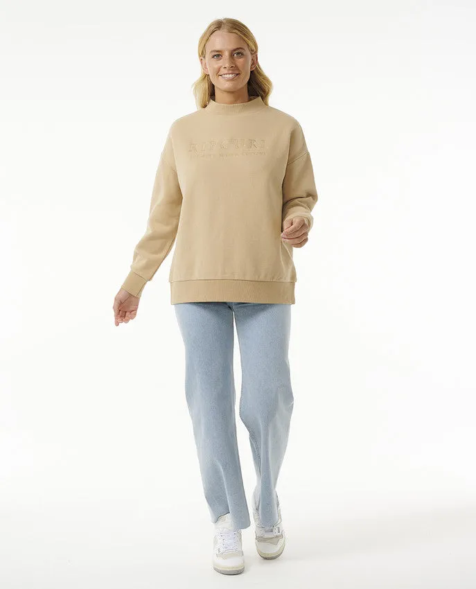 WOMEN'S PREMIUM SURF CREW - TAUPE