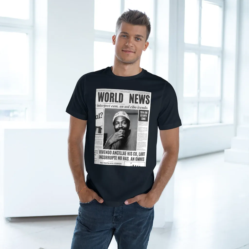 World News MARVIN GAYE (white beanie) Unisex Deluxe T-shirt