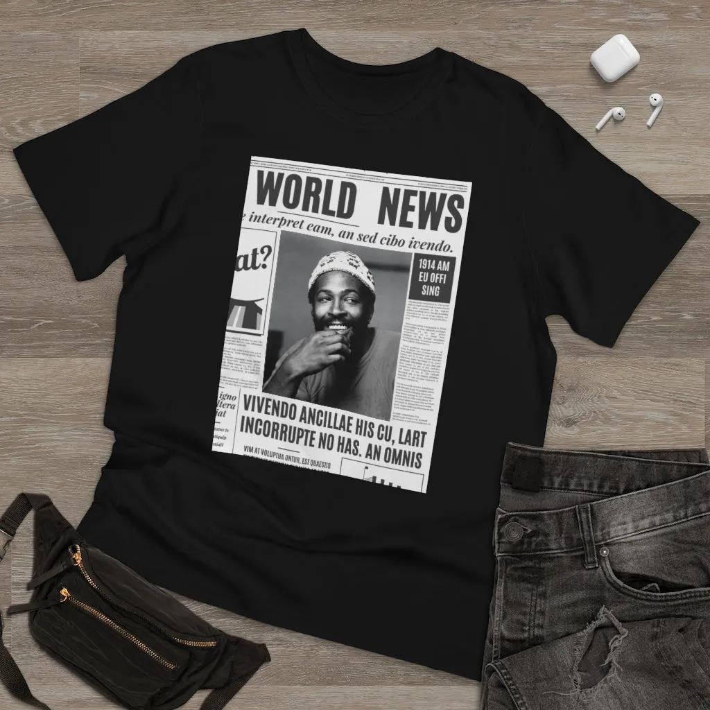 World News MARVIN GAYE (white beanie) Unisex Deluxe T-shirt