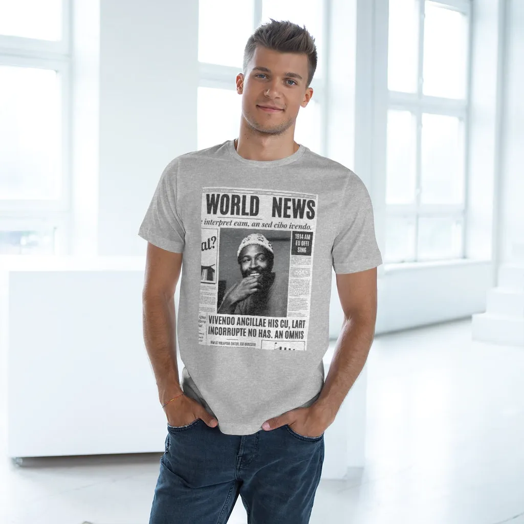 World News MARVIN GAYE (white beanie) Unisex Deluxe T-shirt