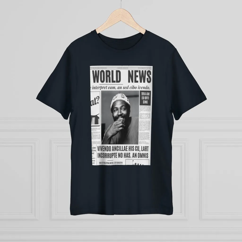 World News MARVIN GAYE (white beanie) Unisex Deluxe T-shirt