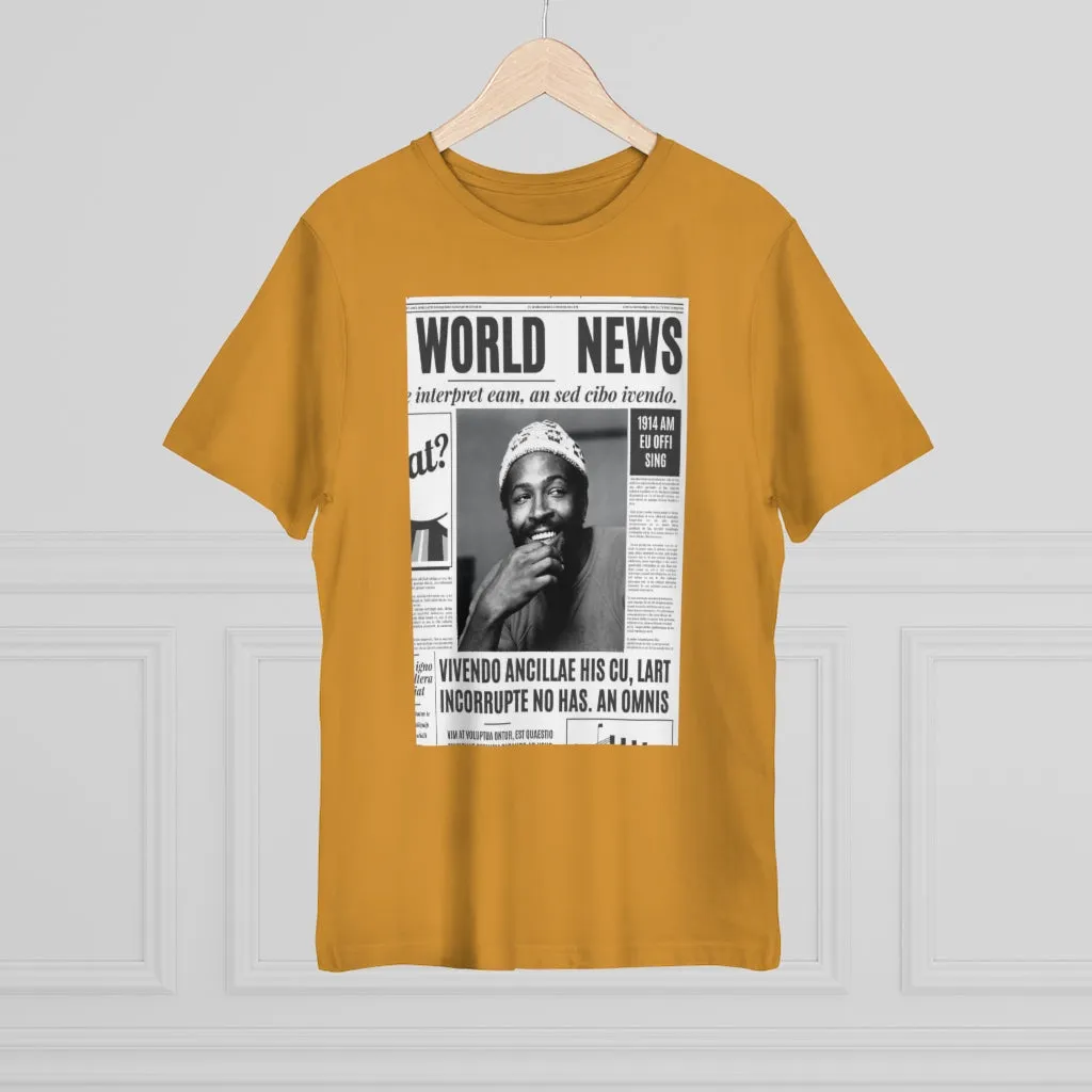 World News MARVIN GAYE (white beanie) Unisex Deluxe T-shirt