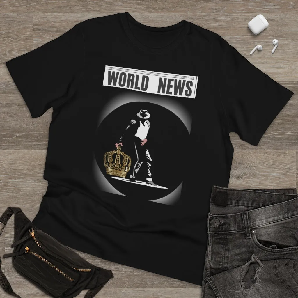 World News MICHAEL JACKSON Unisex Deluxe T-shirt (w/crown)