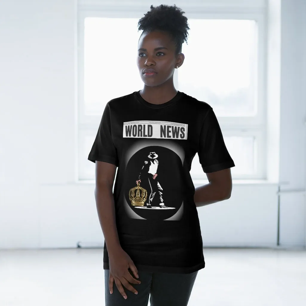 World News MICHAEL JACKSON Unisex Deluxe T-shirt (w/crown)