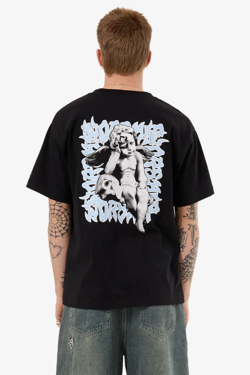 WORSHIP SUPPLIES MORTALITY TEE - BLACK