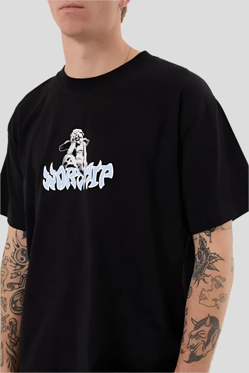 WORSHIP SUPPLIES MORTALITY TEE - BLACK