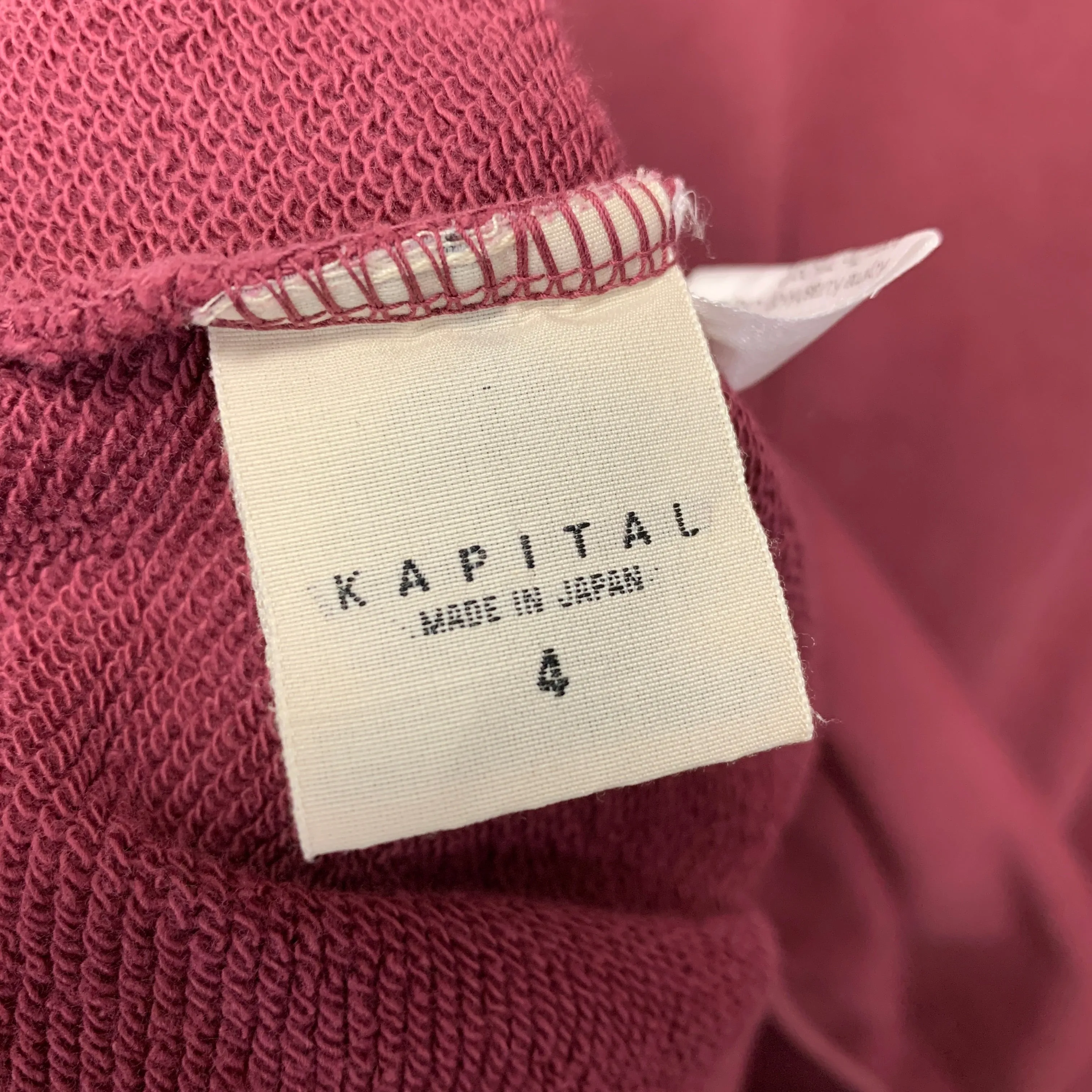 [XL] Kapital Piano College Chieftain Crewneck Sweatshirt Burgundy