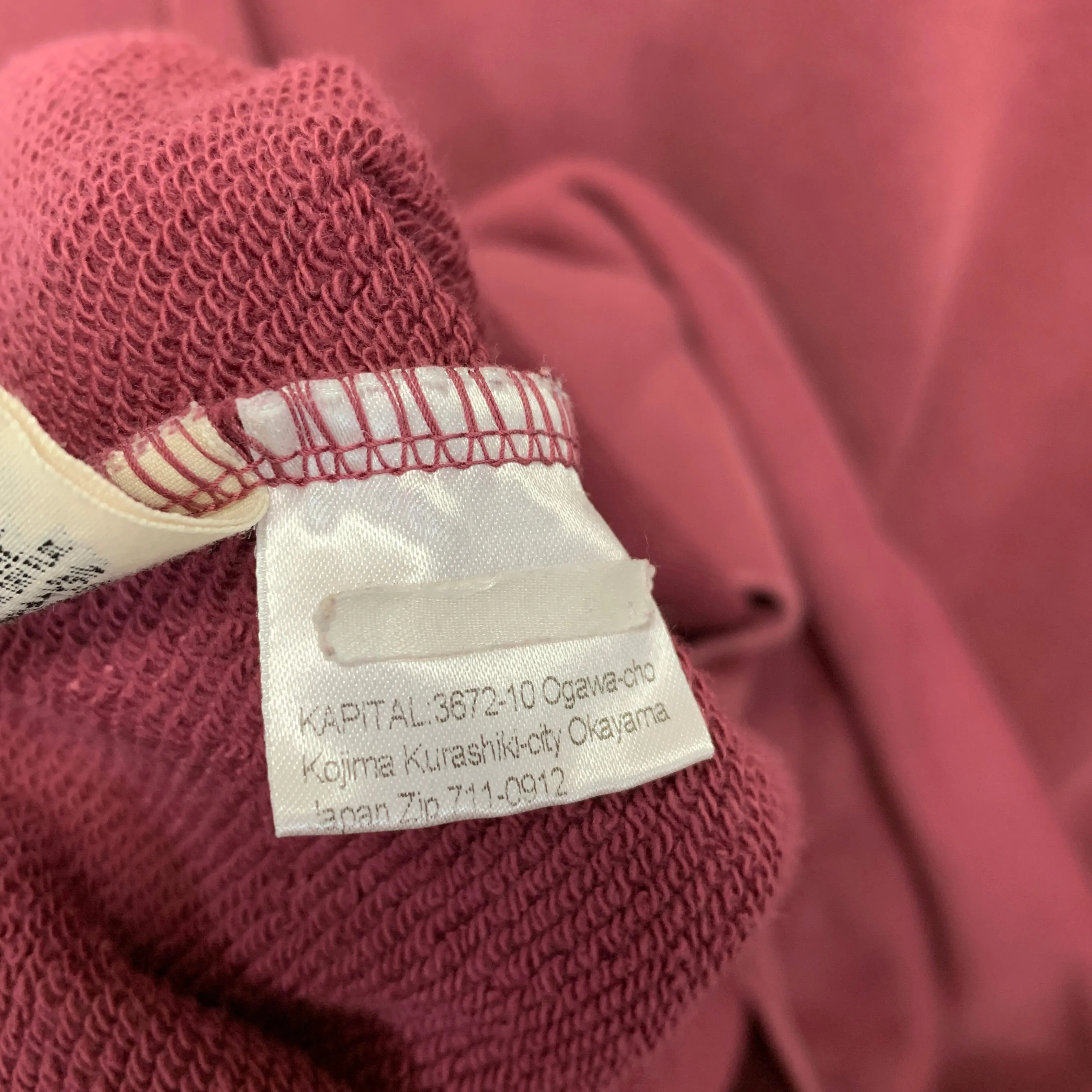 [XL] Kapital Piano College Chieftain Crewneck Sweatshirt Burgundy