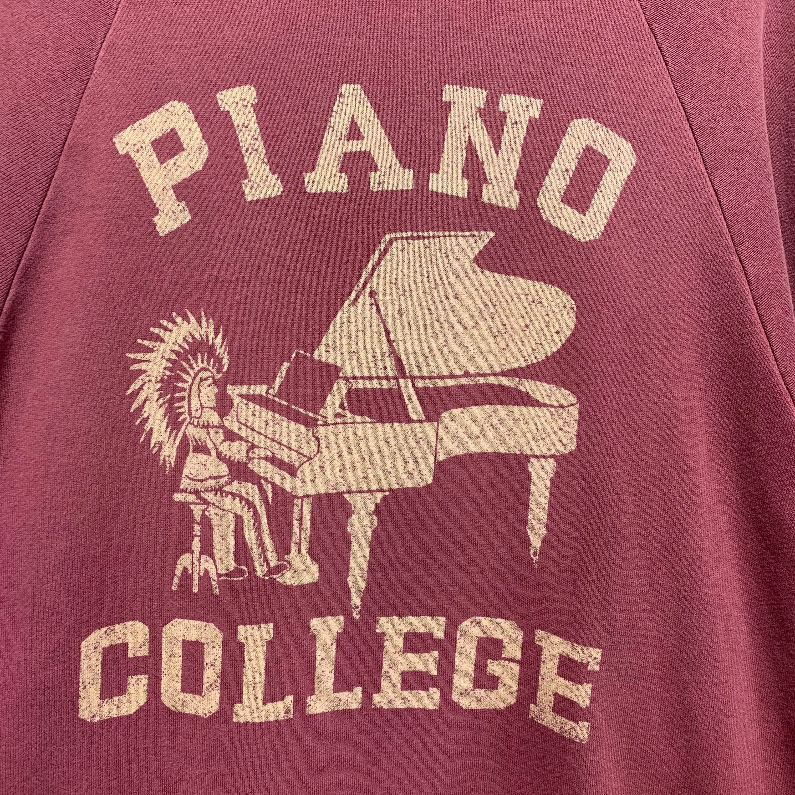 [XL] Kapital Piano College Chieftain Crewneck Sweatshirt Burgundy