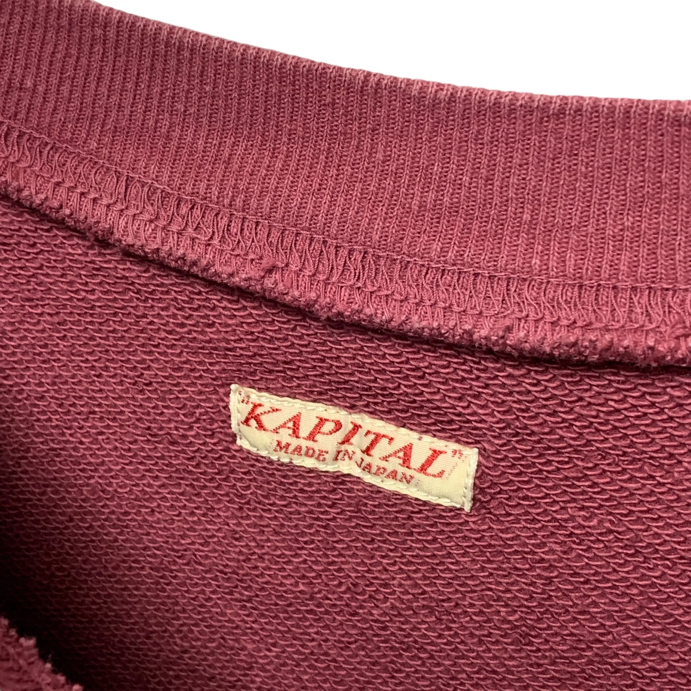 [XL] Kapital Piano College Chieftain Crewneck Sweatshirt Burgundy