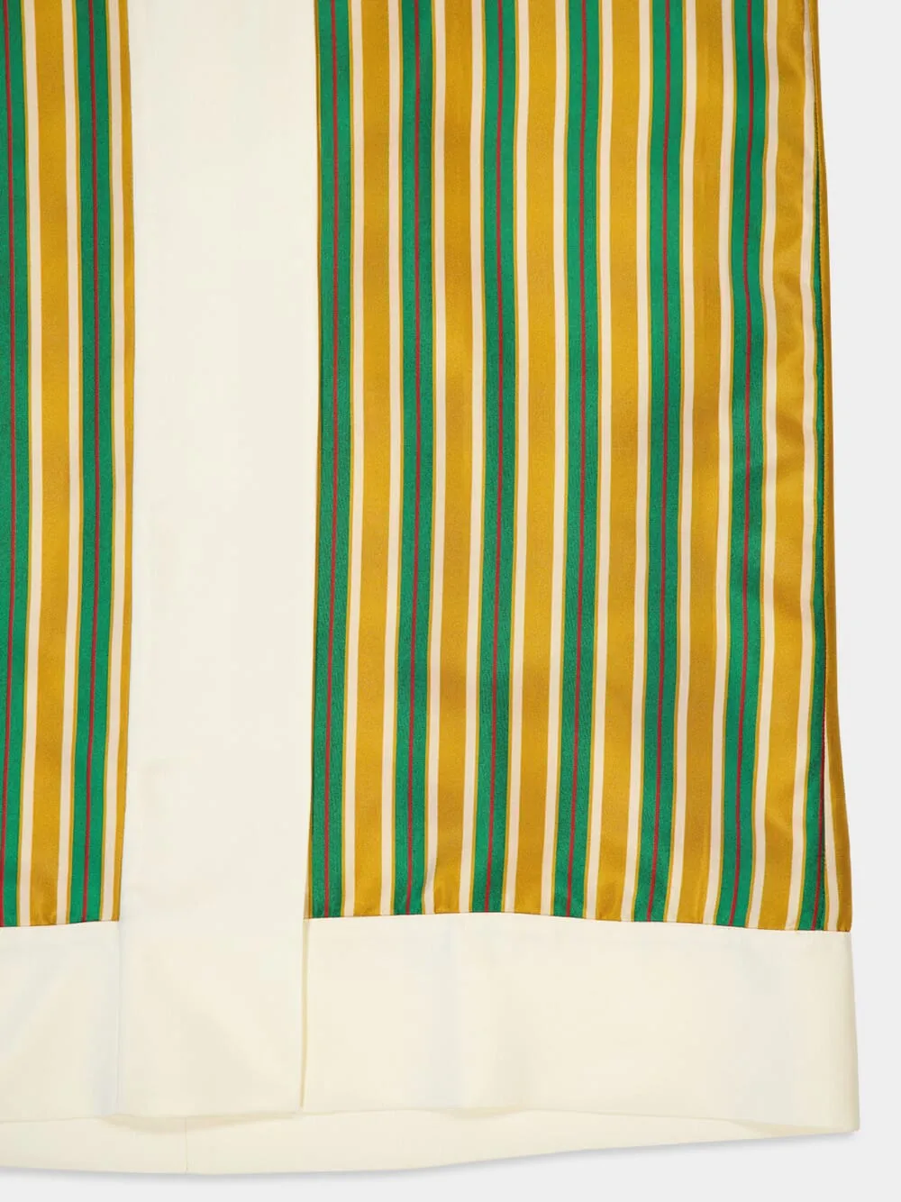 Yarrow Printed Silk Twill Striped Skirt