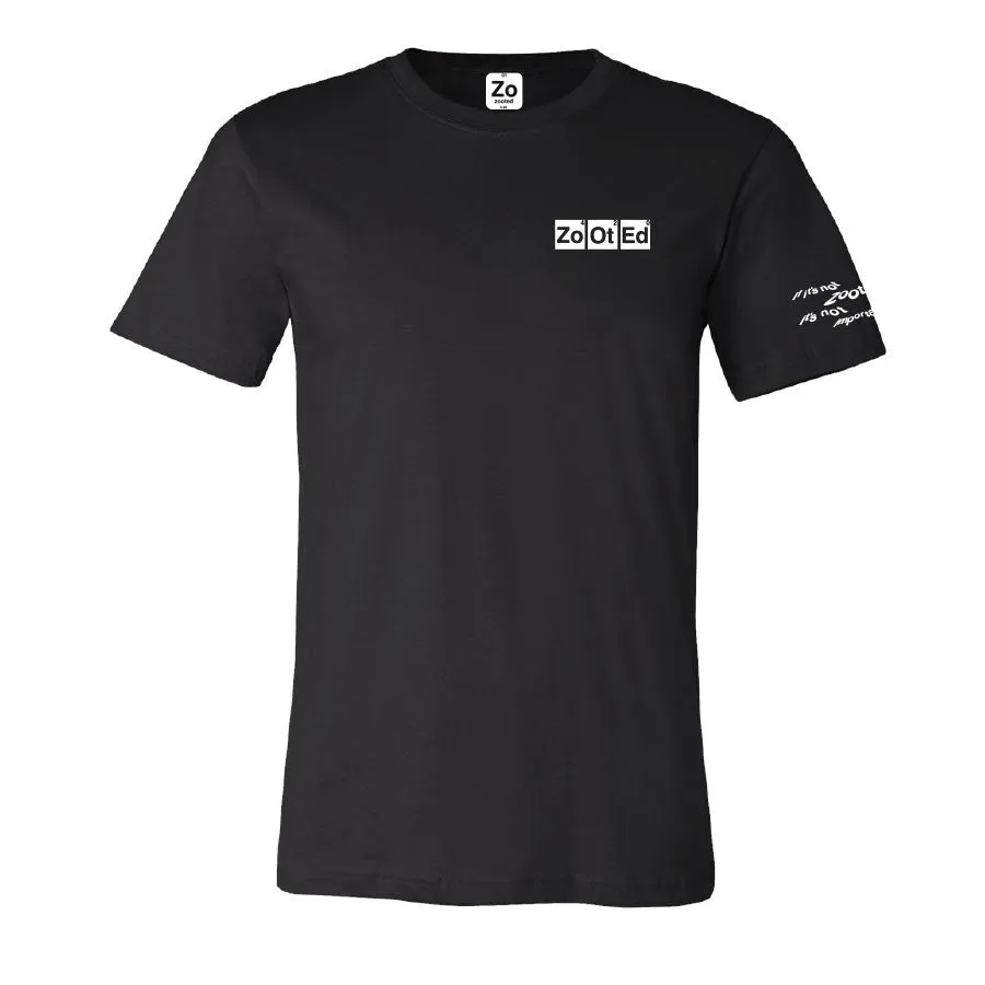 Zooted Logo Black T Shirt - (1, 3, or 6 Count)
